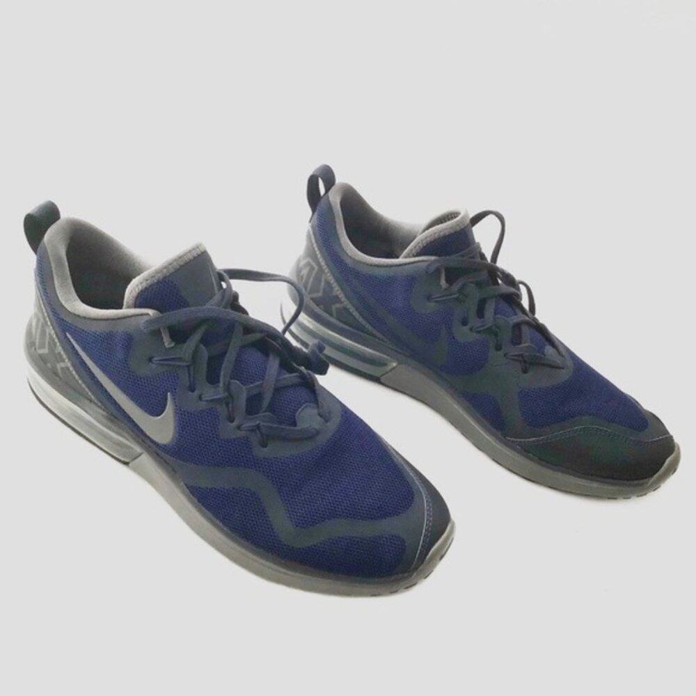 Nike Men's Air Max AA5739-400 Blue Gray Lace Up Low Top Running Sneakers sz 9.5